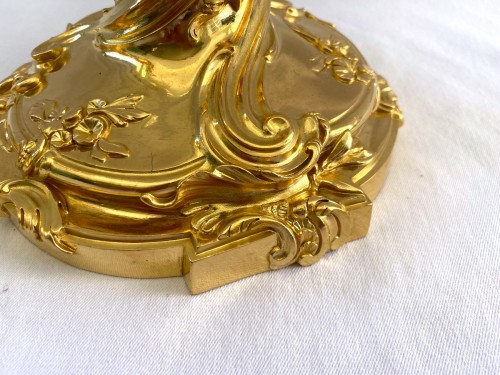 Paire de flambeaux Louis XV attribuable à François Thomas Germain - Jullion Antiquités