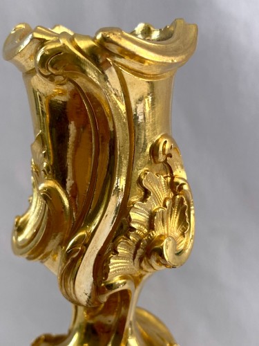 Paire de flambeaux Louis XV attribuable à François Thomas Germain - Louis XV