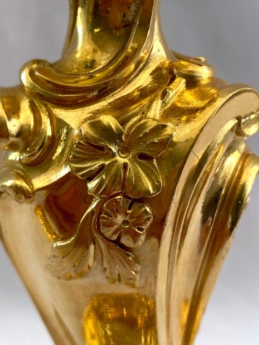 Louis XV - Paire de flambeaux Louis XV attribuable à François Thomas Germain