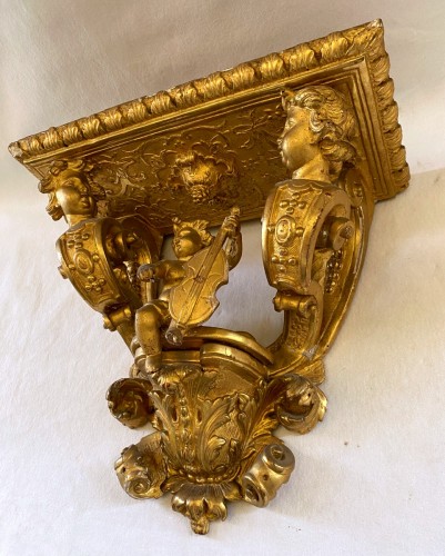 Console murale Louis XIV en bois doré - Jullion Antiquités