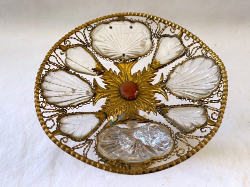 Antiquités - Coupe en cristal de roche montée