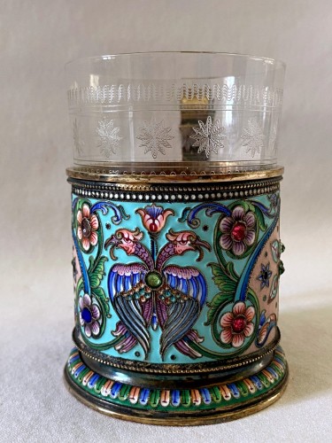 Fabergé cup in vermeil and enamel - silverware & tableware Style Art nouveau