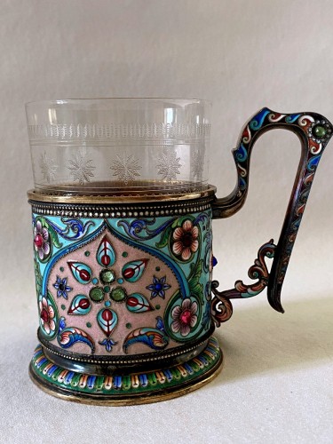 silverware & tableware  - Fabergé cup in vermeil and enamel