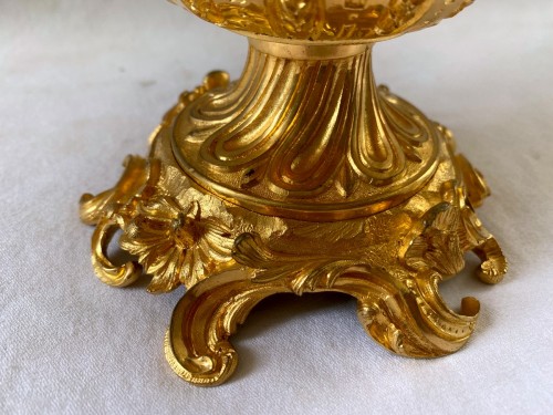 Louis XIV - Coupe porcelaine époque Kangxi montée bronze