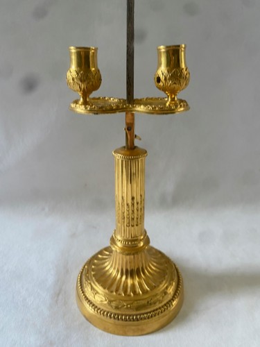 Luminaires Lampe - Lampe bouillotte Louis XVI en bronze doré