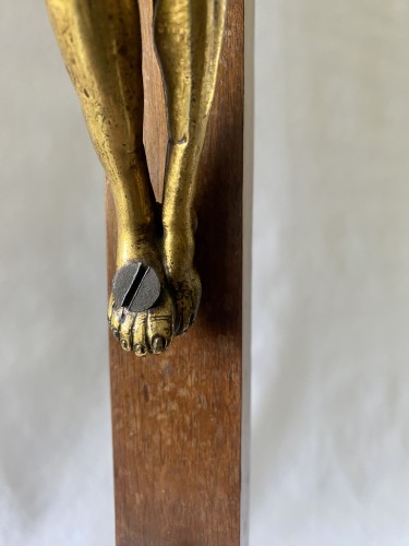 Louis XIII - Christ en bronze doré haute époque