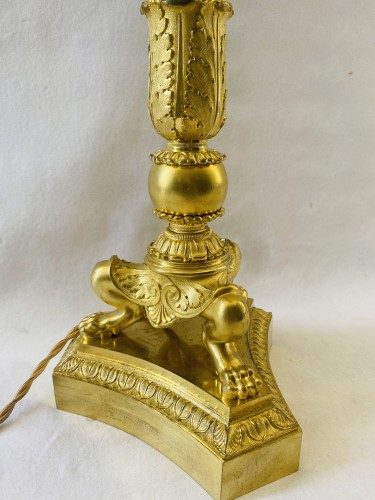 Luminaires Bougeoirs et Chandeliers - Grand candélabre Empire en bronze doré