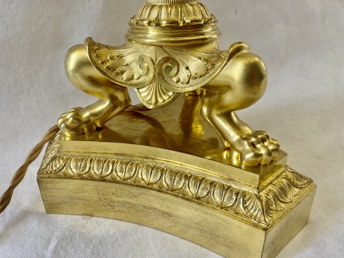 Grand candélabre Empire en bronze doré - Jullion Antiquités