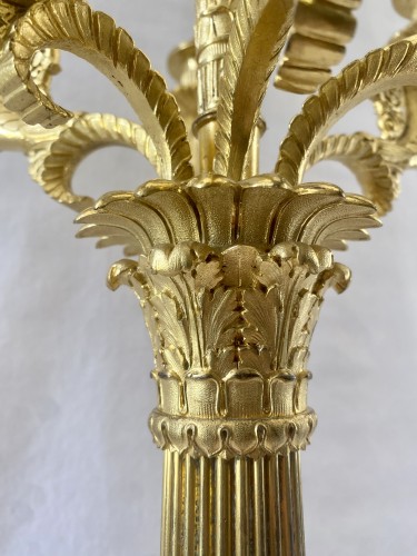 Empire - Grand candélabre Empire en bronze doré