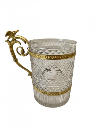 Tasse en cristal du Creusot et bronze doré