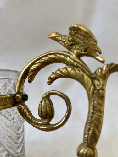 Empire - Tasse en cristal du Creusot et bronze doré