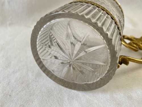 Antiquités - Tasse en cristal du Creusot et bronze doré