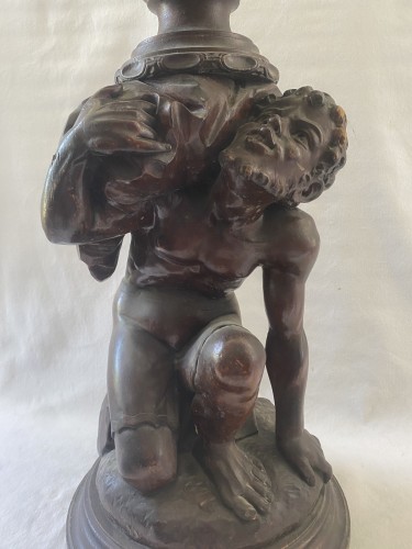 Sellette au nubien en bois sculpté - Jullion Antiquités