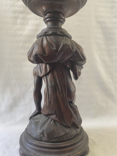Restauration - Charles X - Sellette au nubien en bois sculpté