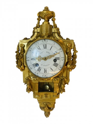 Cartel d'applique Louis XVI en bronze doré