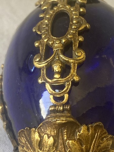 Antiquités - Paire de vases en verre bleu, Naples vers 1600