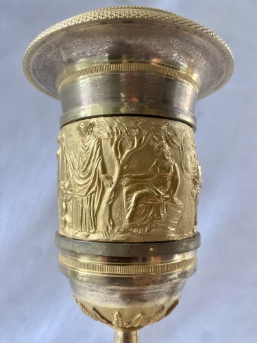 Antiquités - Paire de cassolettes Empire attribuées à Thomire