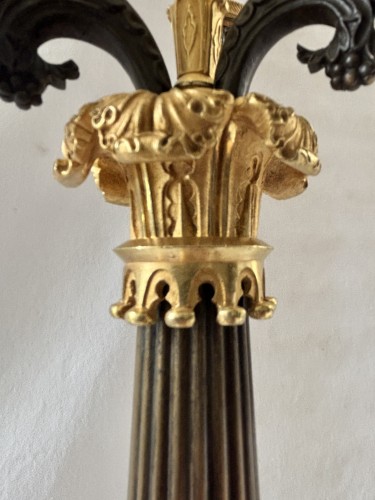 Paire de candélabres Restauration - Restauration - Charles X