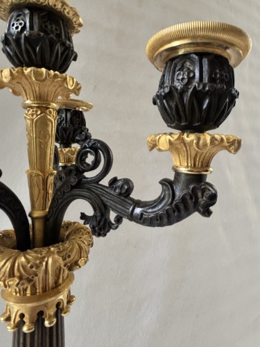 Restauration - Charles X - Paire de candélabres Restauration