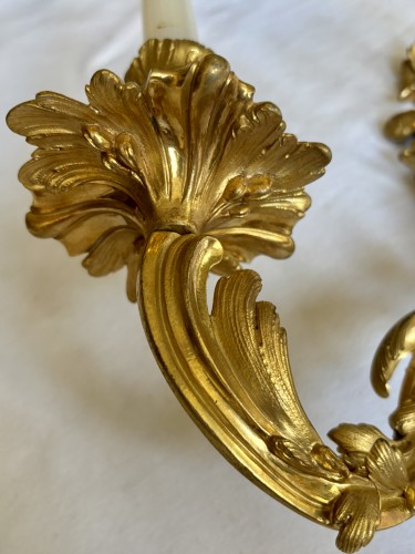 Louis XV - Paire de grandes appliques Louis XV