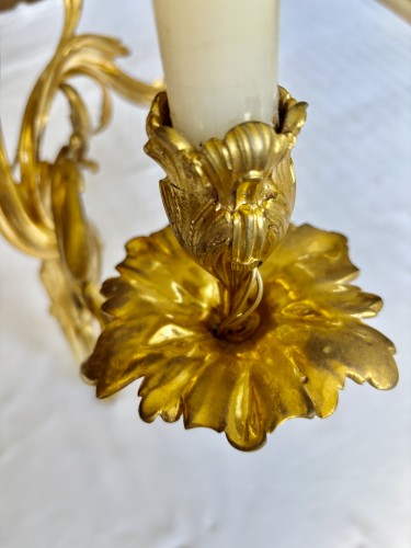 Antiquités - Paire de grandes appliques Louis XV