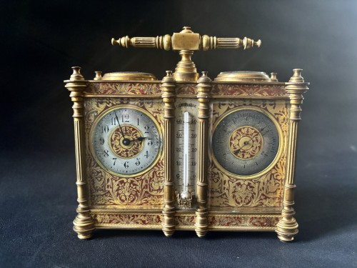 Desk barometer clock - Horology Style Napoléon III