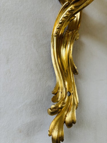 Paire d'appliques Louis XV en bronze doré - Louis XV