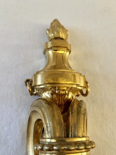 Paire d'applique Louis XVI en bronze doré - Louis XVI
