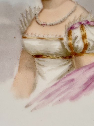 Empire - Plaque en porcelaine de Sèvres Marie Louise d'Autriche