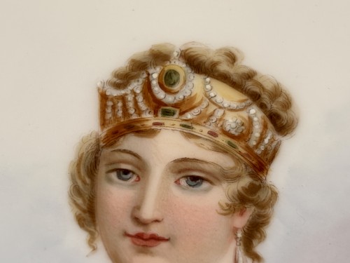 Antiquités - Plaque en porcelaine de Sèvres Marie Louise d'Autriche