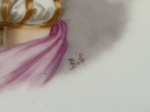 Antiquités - Plaque en porcelaine de Sèvres Marie Louise d'Autriche