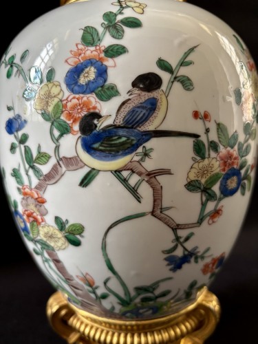 Vase en porcelaine et monture de bronze doré fin 19e - Napoléon III