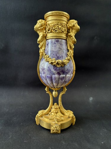 Vase en améthyste et bronze doré - Objet de décoration Style Napoléon III