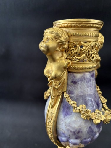Vase en améthyste et bronze doré - Jullion Antiquités