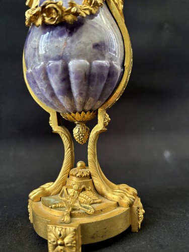 XIXe siècle - Vase en améthyste et bronze doré