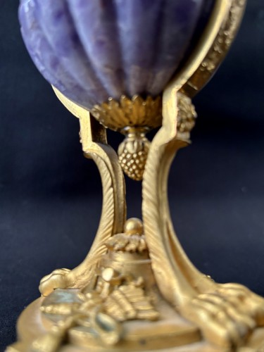Antiquités - Vase en améthyste et bronze doré