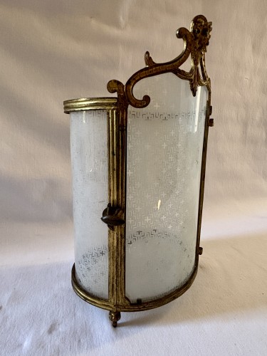 Lighting  - Louis Philippe hand lantern in gilt bronze