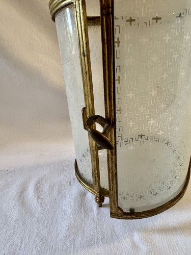 Antiquités - Louis Philippe hand lantern in gilt bronze
