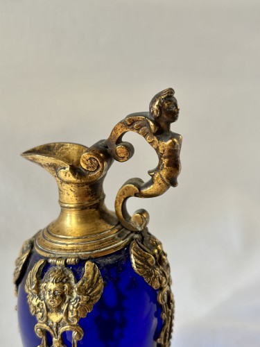 Vases en verre soufflé et cuivre doré Naples vers 1600 - Jullion Antiquités