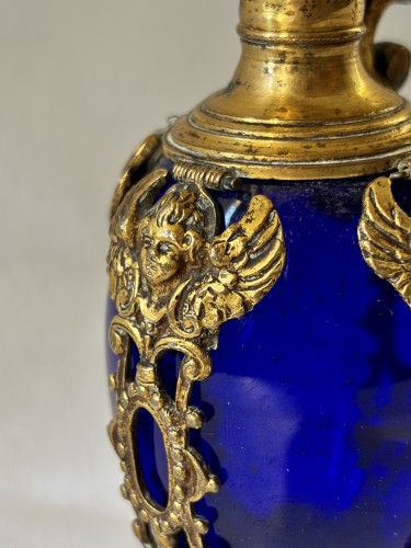 Vases en verre soufflé et cuivre doré Naples vers 1600 - Renaissance