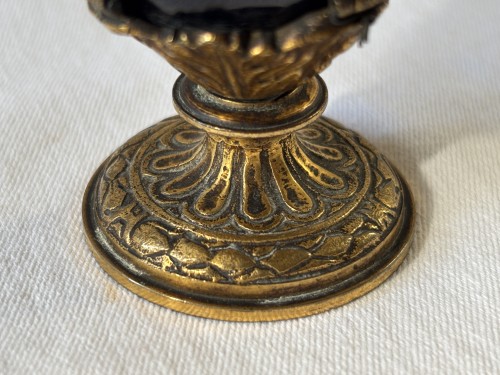 Renaissance - Vases en verre soufflé et cuivre doré Naples vers 1600