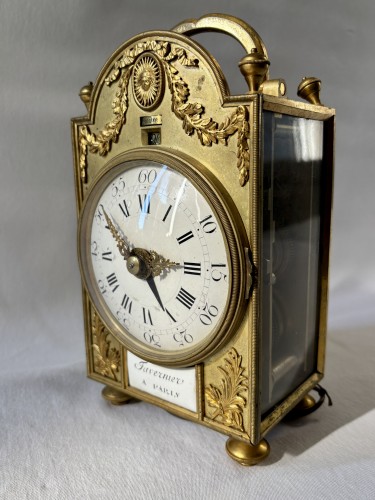 Pendule de bureau d'officier d'époque Louis XVI - Horlogerie Style Louis XVI