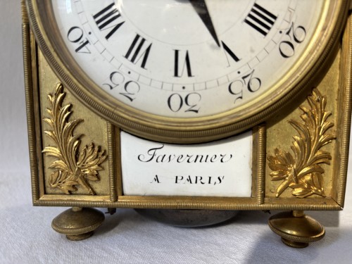XVIIIe siècle - Pendule de bureau d'officier d'époque Louis XVI