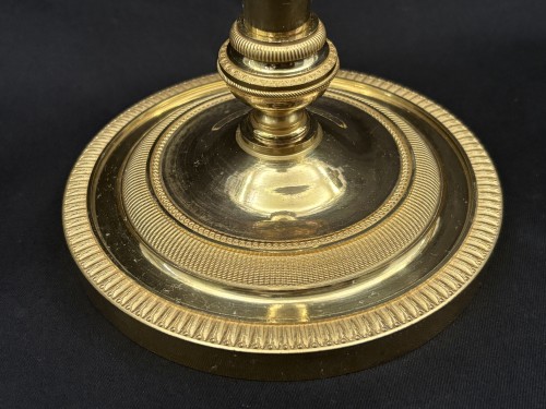Paire de bougeoirs Empire en bronze doré - Claude Galle - Jullion Antiquités