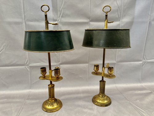 Luminaires Lampe - Paire de lampes bouillotte d'époque Louis XVI
