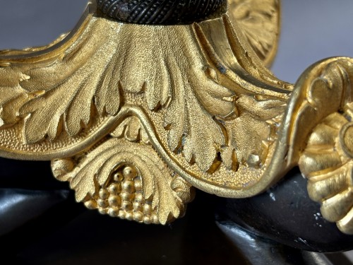 Antiquités - Paire de grands bougeoirs Restauration