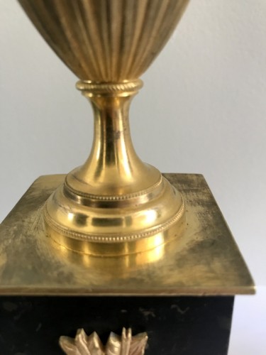 Objet de décoration Cassolettes, coupe et vase - Paire d'aiguières Empire en bronze doré