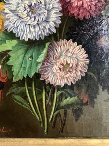 Tableaux et dessins Tableaux XIXe siècle - Nature morte au bouquet