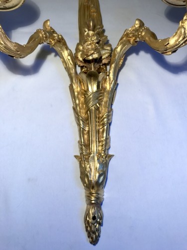 Luminaires Appliques - Paire d'appliques Louis XVI en bronze doré