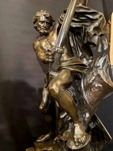 Grande sculpture en bronze par Raingo frères - Sculpture Style Napoléon III